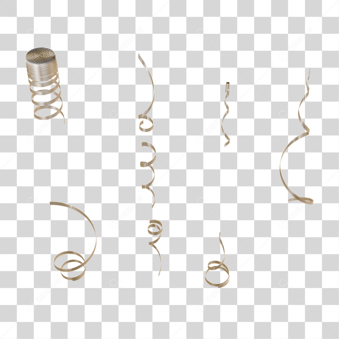 Fitas Enfeites Confetes Decorações Carnaval PNG Transparente