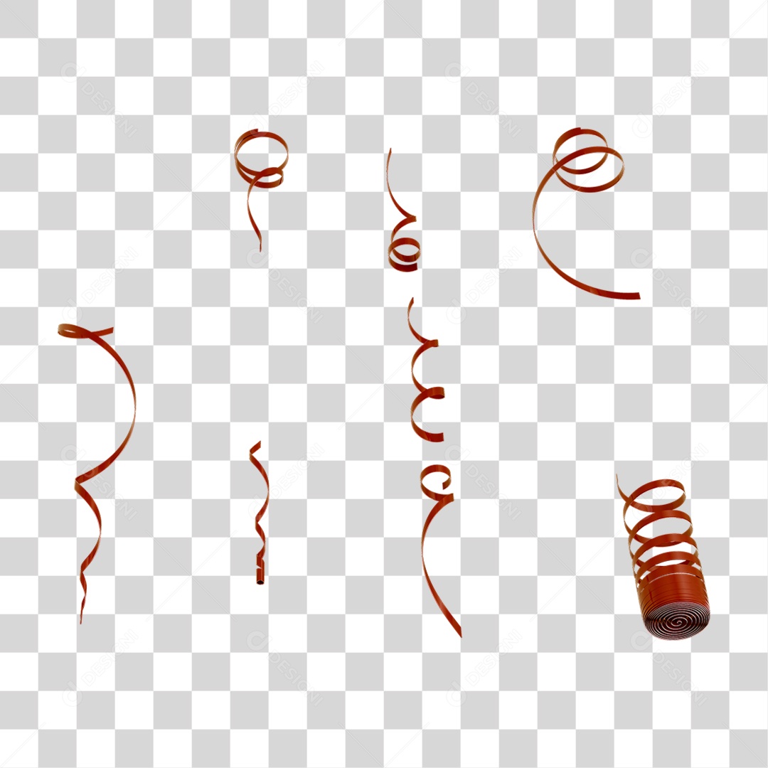 Fitas Enfeites Confetes Decorações Carnaval PNG Transparente