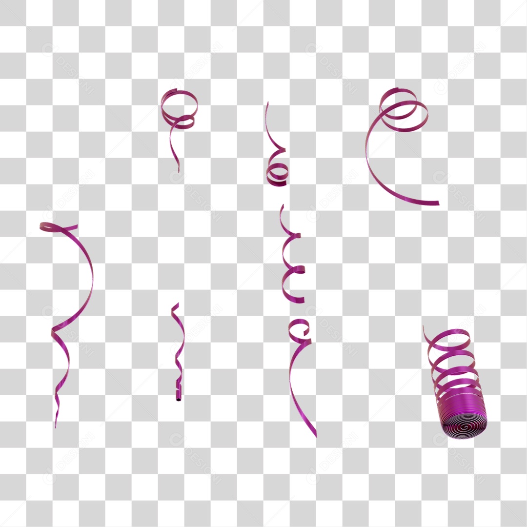 Fitas Enfeites Confetes Decorações Carnaval PNG Transparente