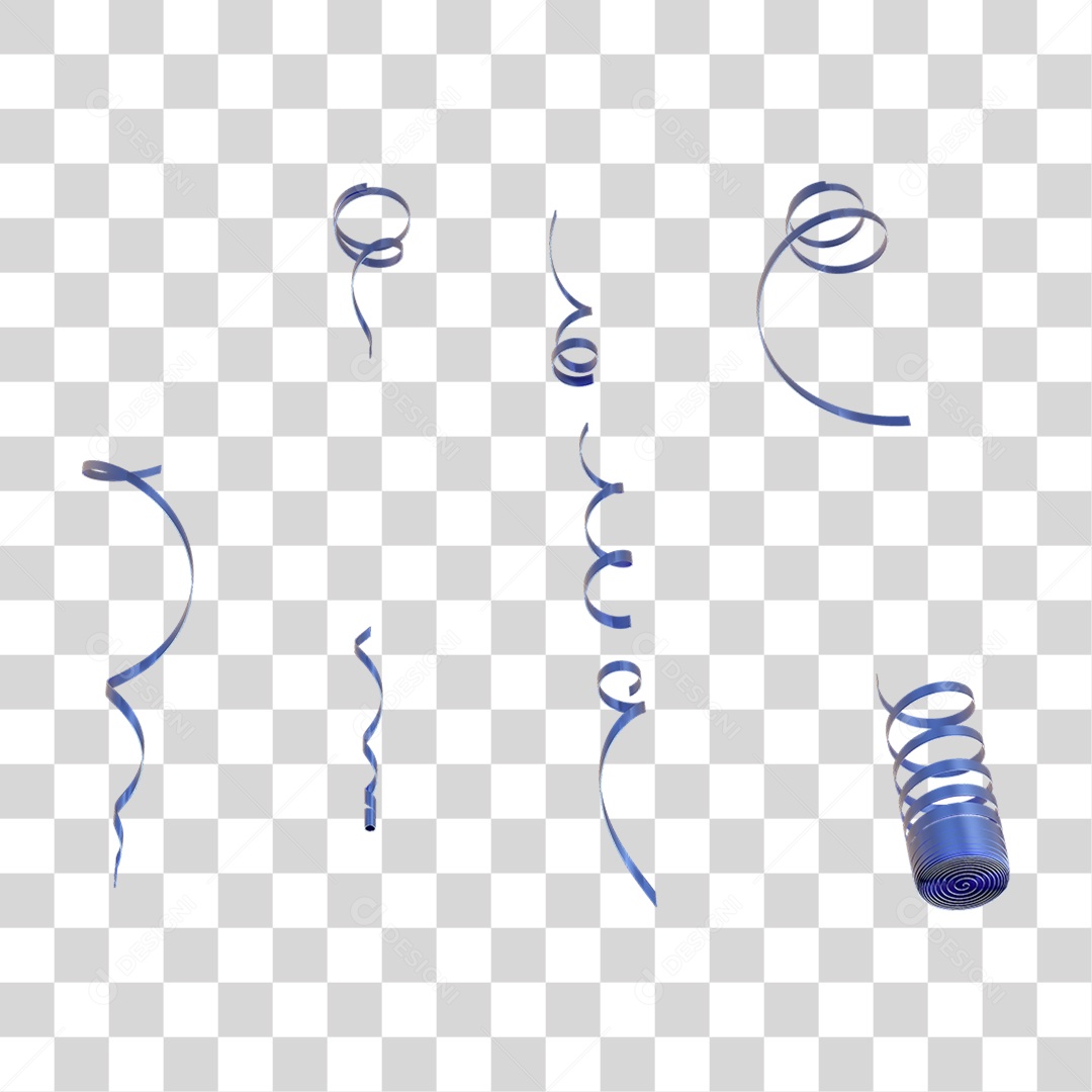 Fitas Enfeites Confetes Decorações Carnaval PNG Transparente