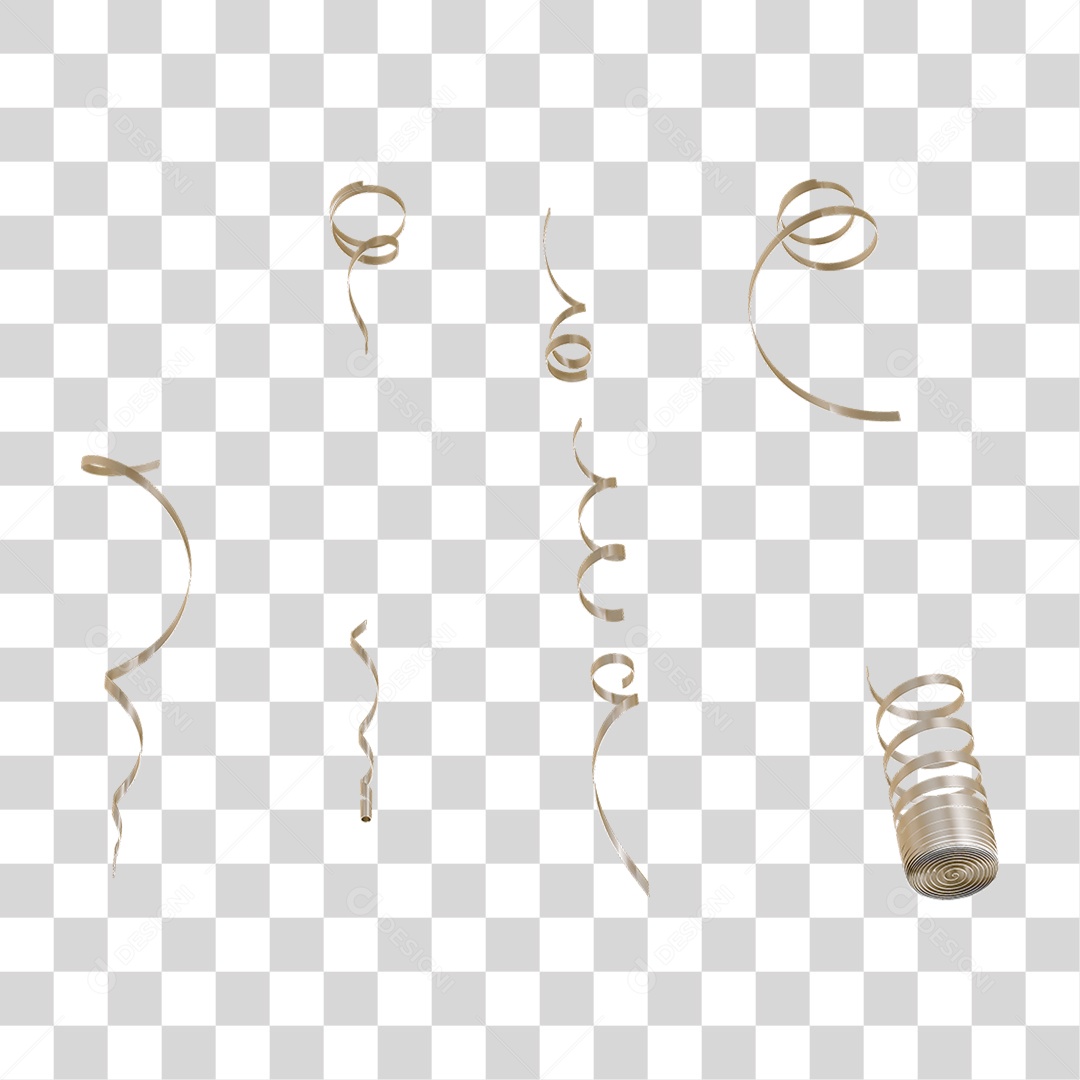 Fitas Enfeites Confetes Decorações Carnaval PNG Transparente