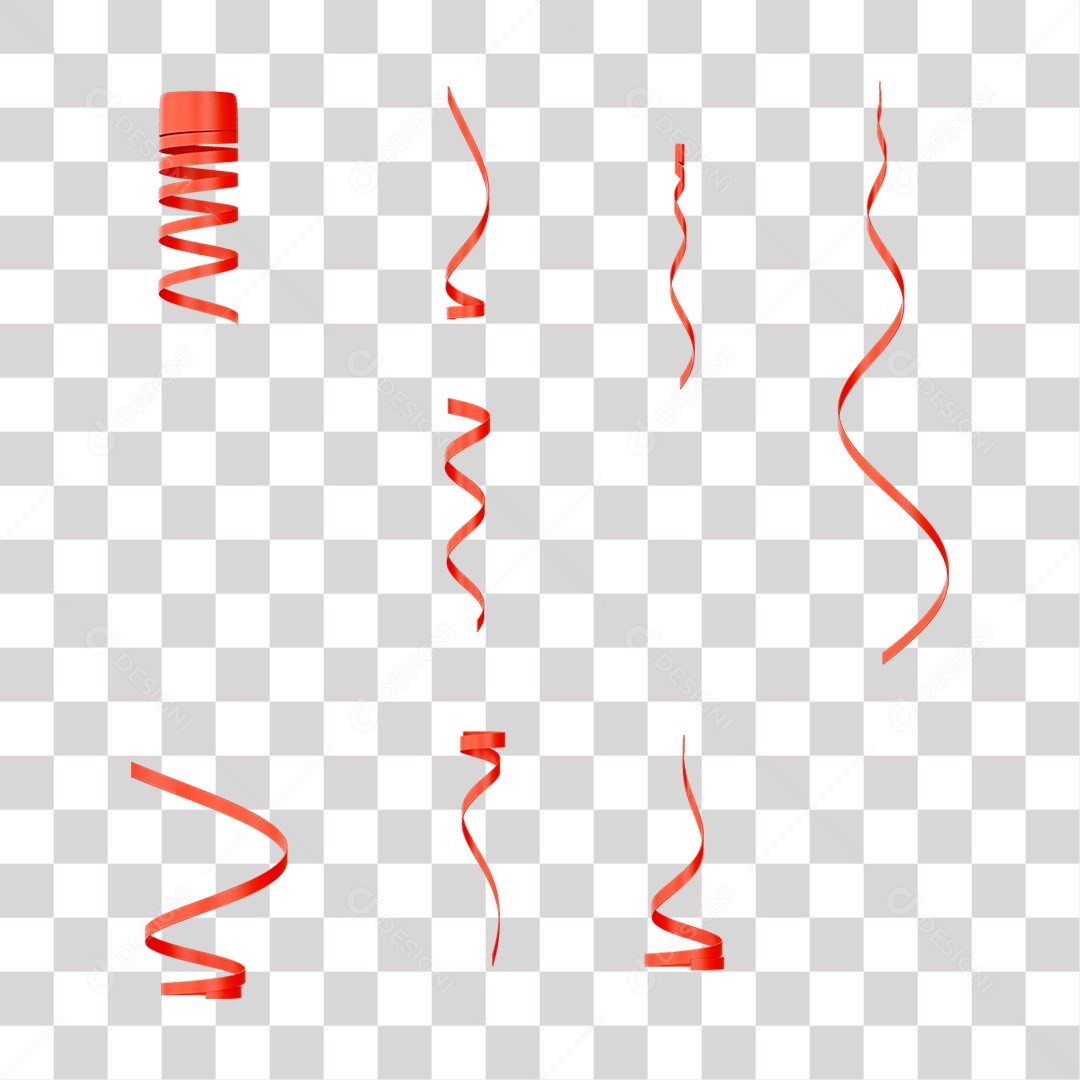 Fitas Enfeites Confetes Decorações Carnaval PNG Transparente