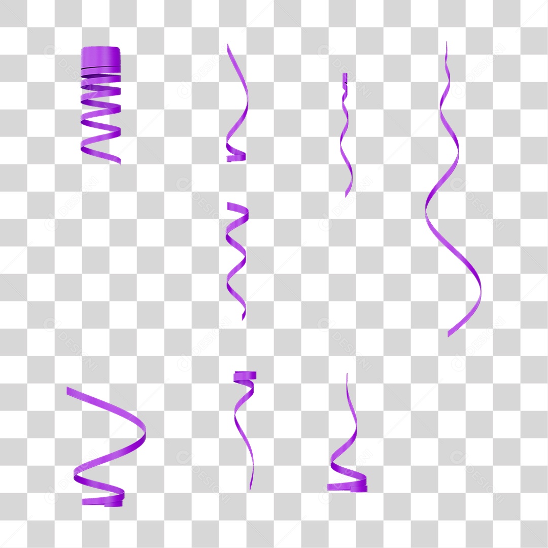 Fitas Enfeites Confetes Decorações Carnaval PNG Transparente