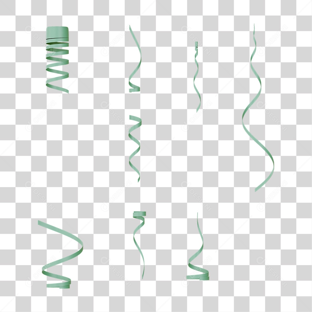 Fitas Enfeites Confetes Decorações Carnaval PNG Transparente