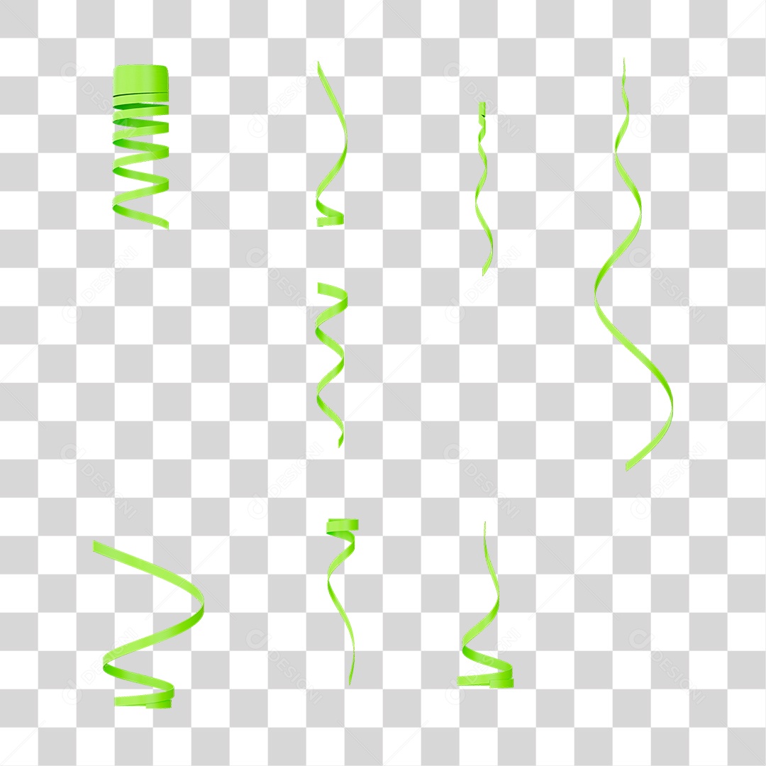 Fitas Enfeites Confetes Decorações Carnaval PNG Transparente