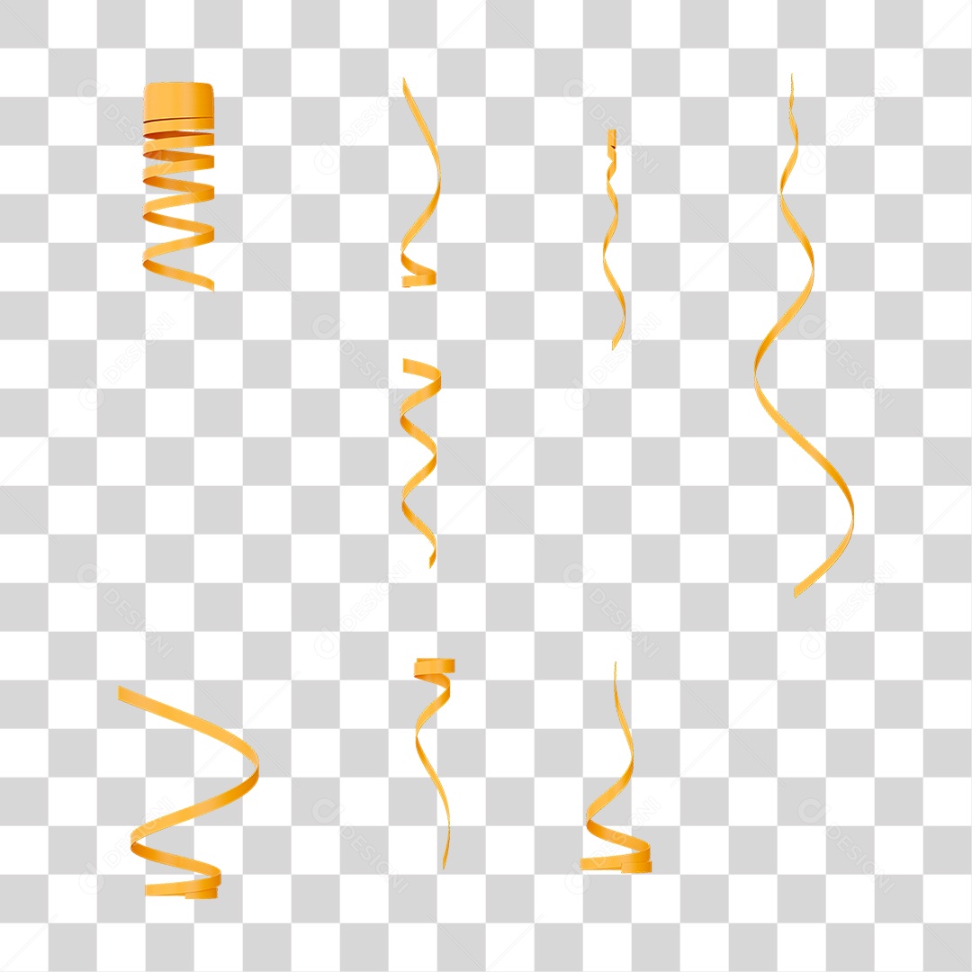 Fitas Enfeites Confetes Decorações Carnaval PNG Transparente