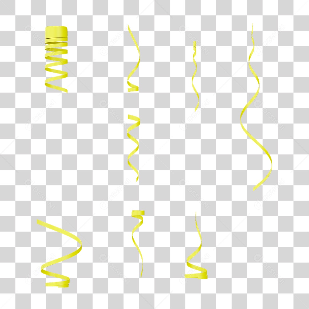 Fitas Enfeites Confetes Decorações Carnaval PNG Transparente