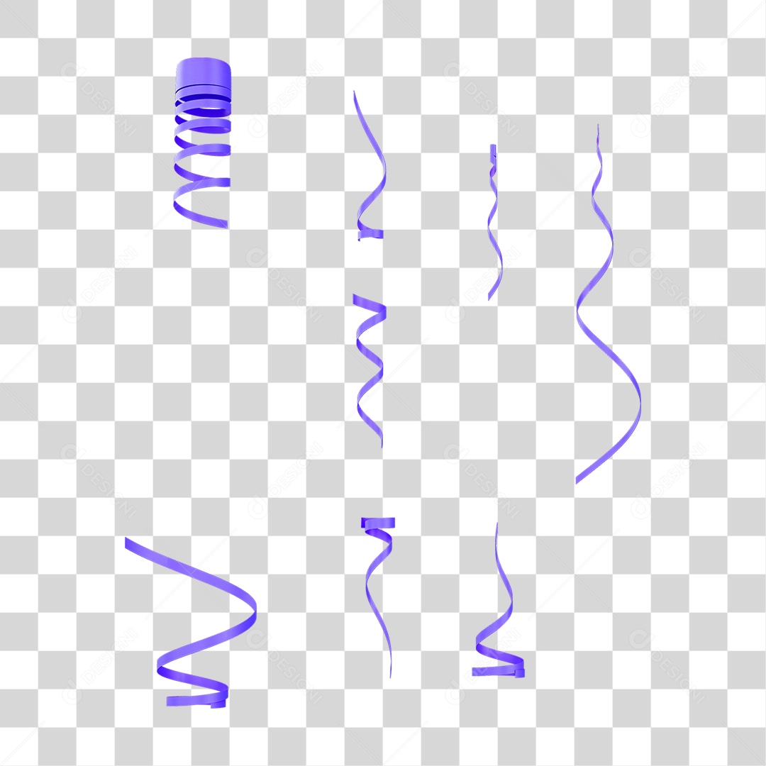 Fitas Enfeites Confetes Decorações Carnaval PNG Transparente