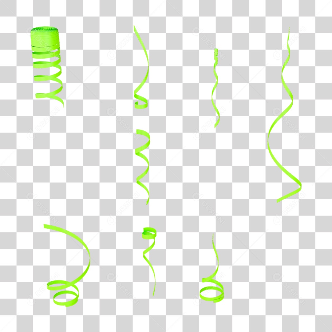 Fitas Enfeites Confetes Decorações Carnaval PNG Transparente