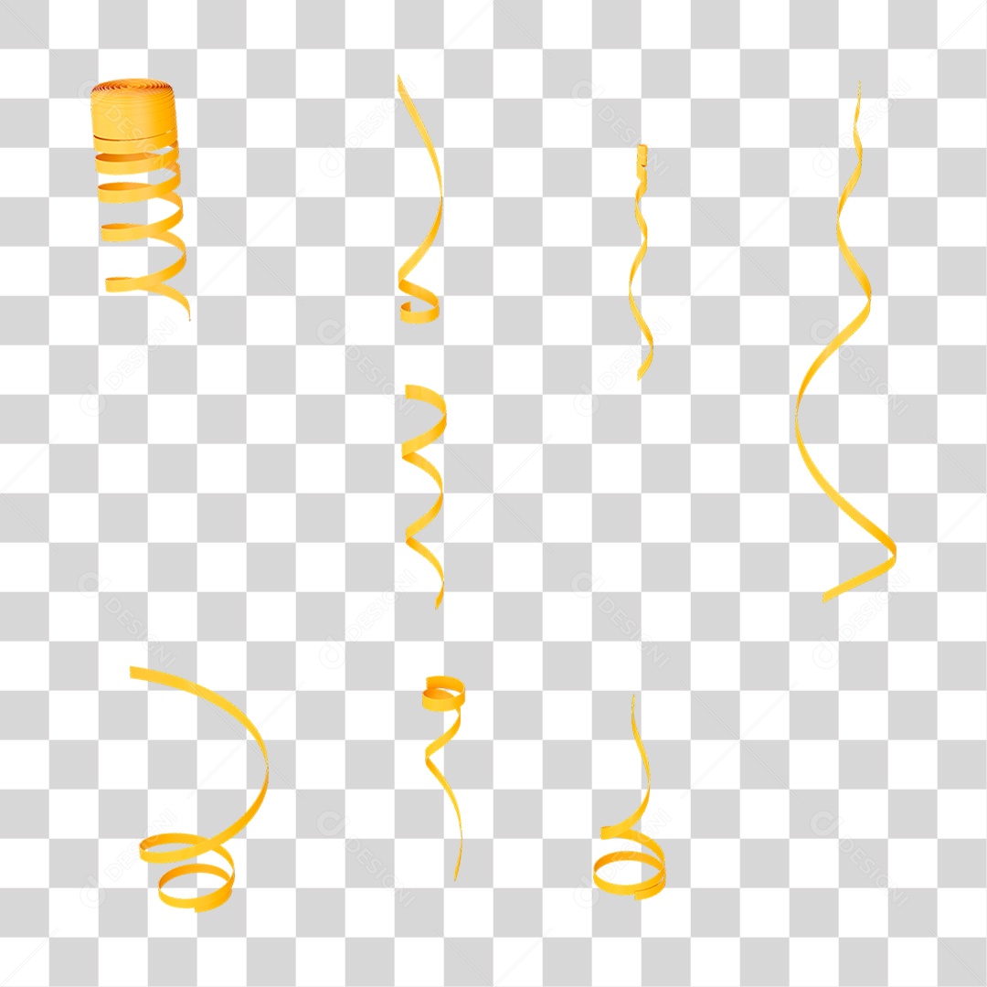 Fitas Enfeites Confetes Decorações Carnaval PNG Transparente