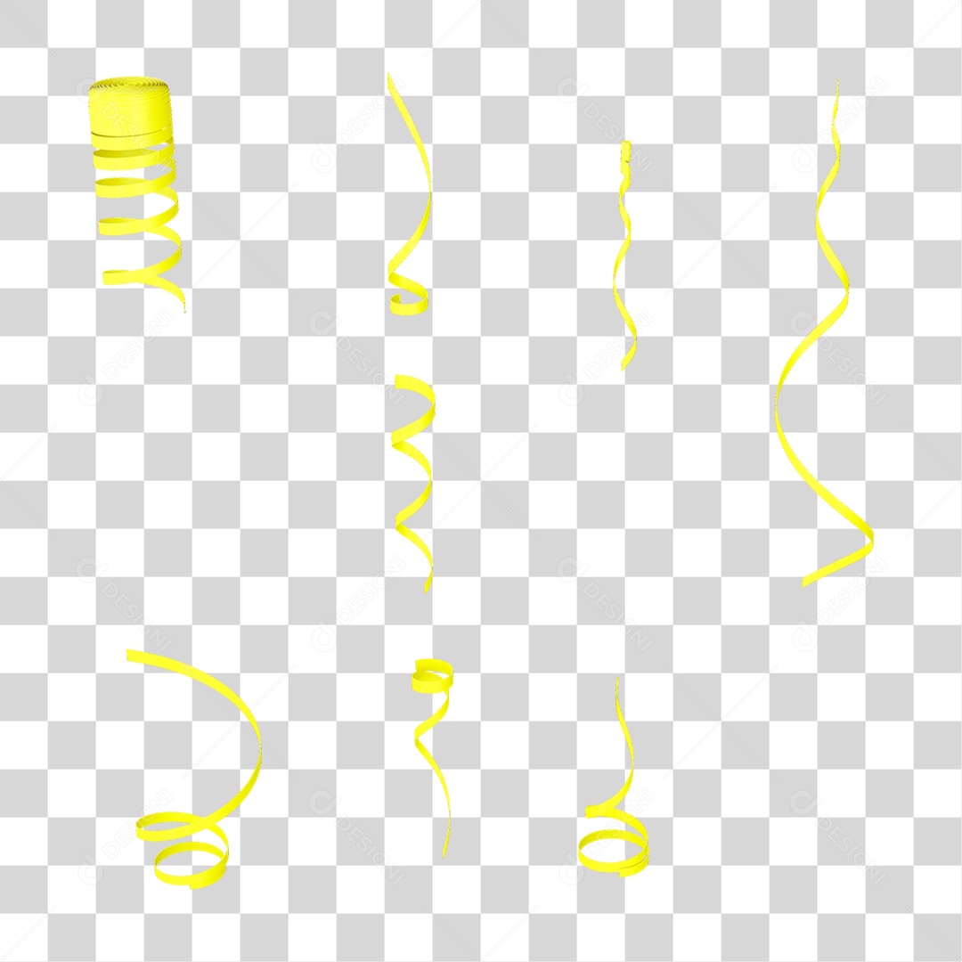 Fitas Enfeites Confetes Decorações Carnaval PNG Transparente