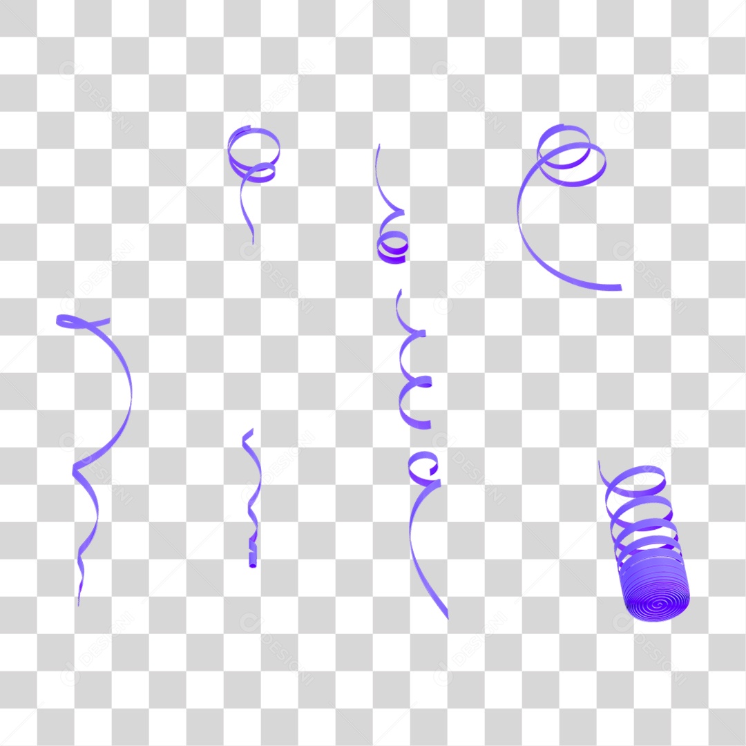 Fitas Enfeites Confetes Decorações Carnaval PNG Transparente