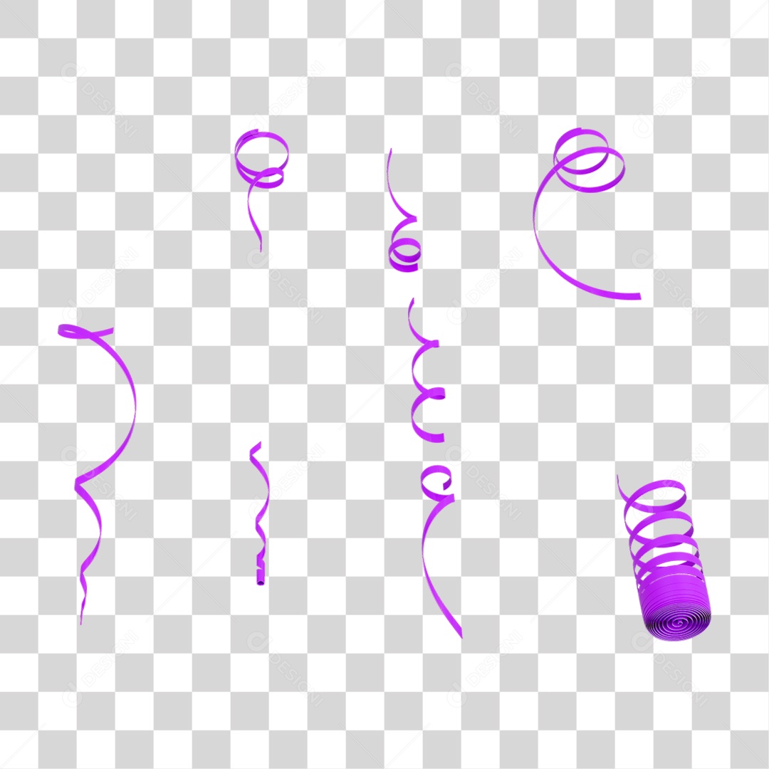 Fitas Enfeites Confetes Decorações Carnaval PNG Transparente