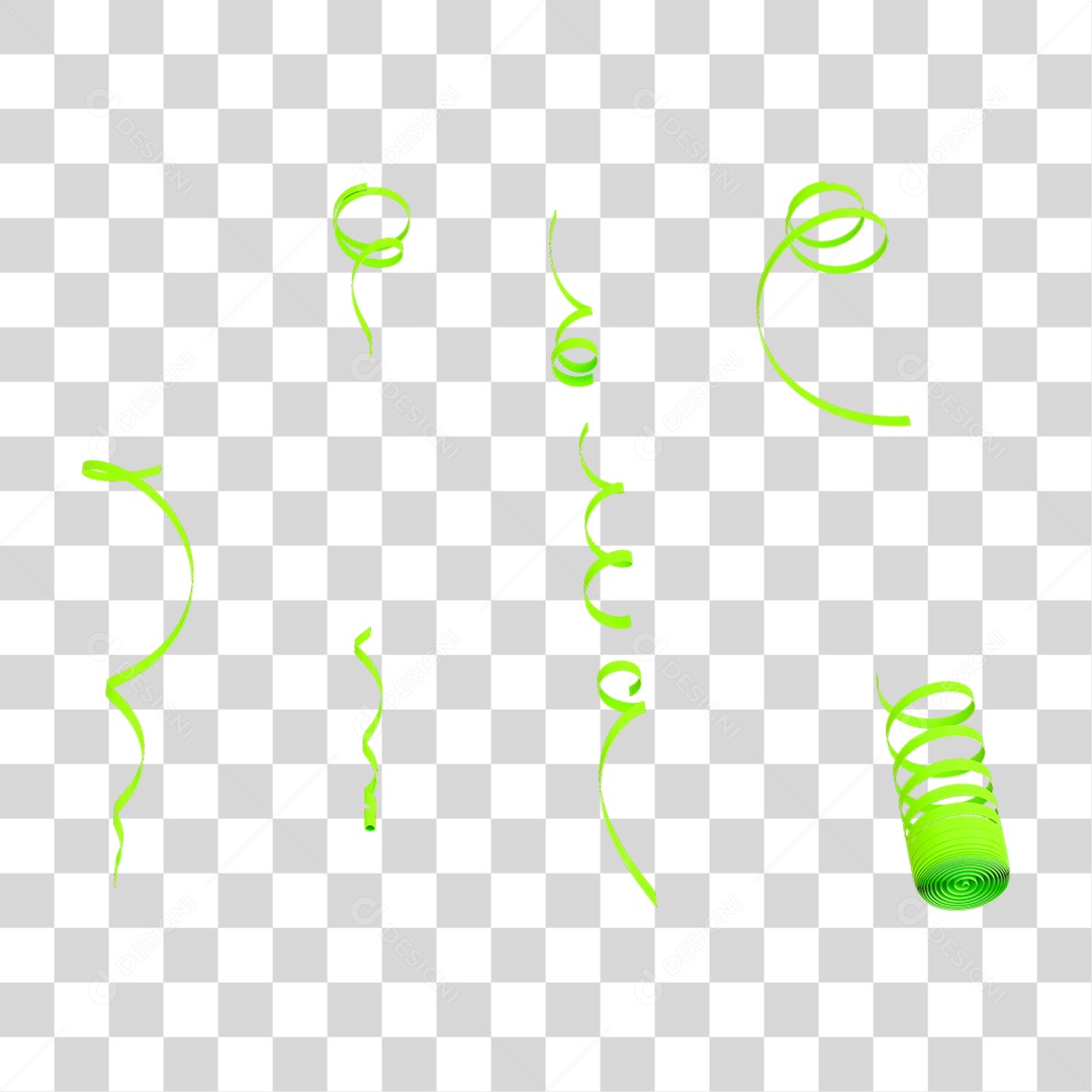 Fitas Enfeites Confetes Decorações Carnaval PNG Transparente