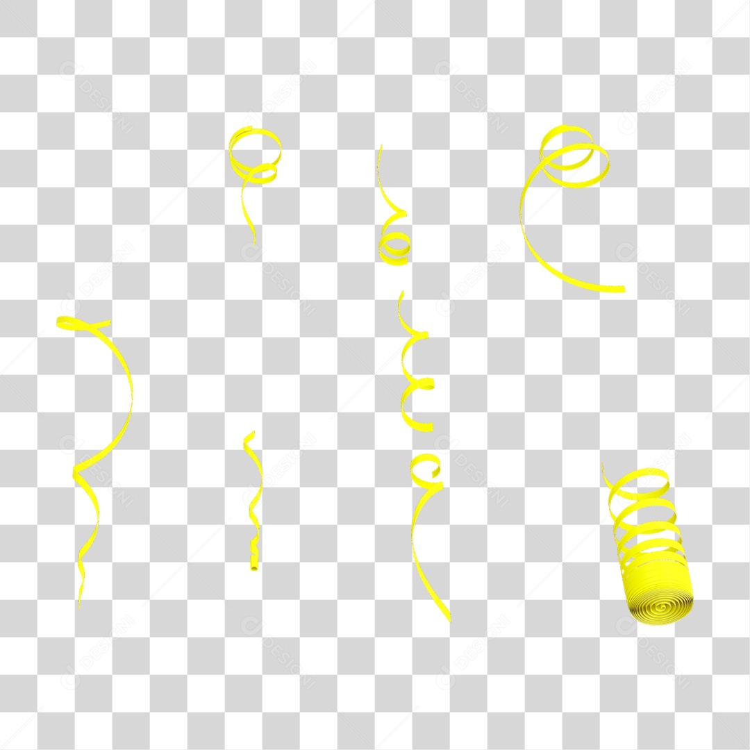 Fitas Enfeites Confetes Decorações Carnaval PNG Transparente