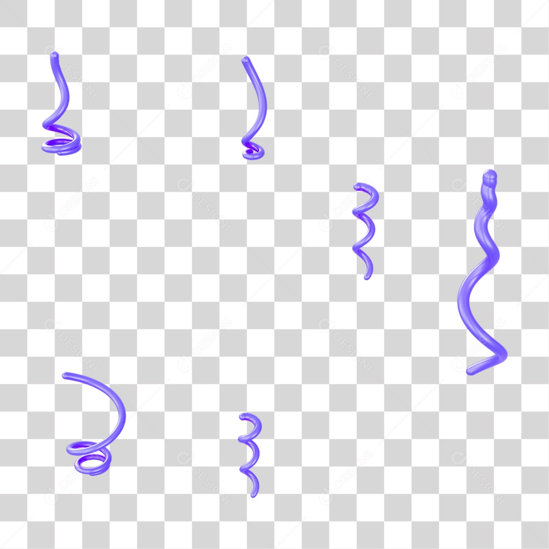 Fitas Enfeites Confetes Decorações Carnaval PNG Transparente