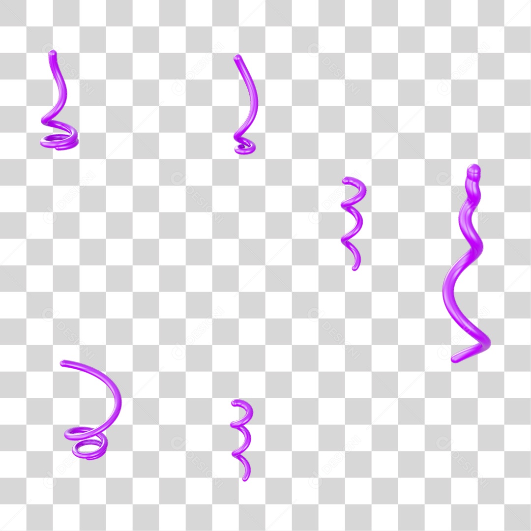 Fitas Enfeites Confetes Decorações Carnaval PNG Transparente