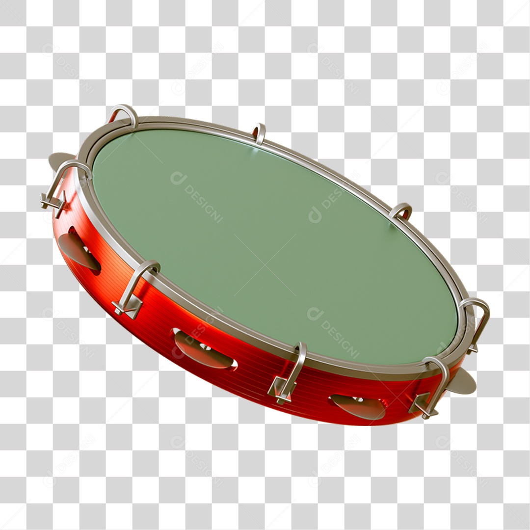 Pandeiro Festas de Carnaval PNG Transparente