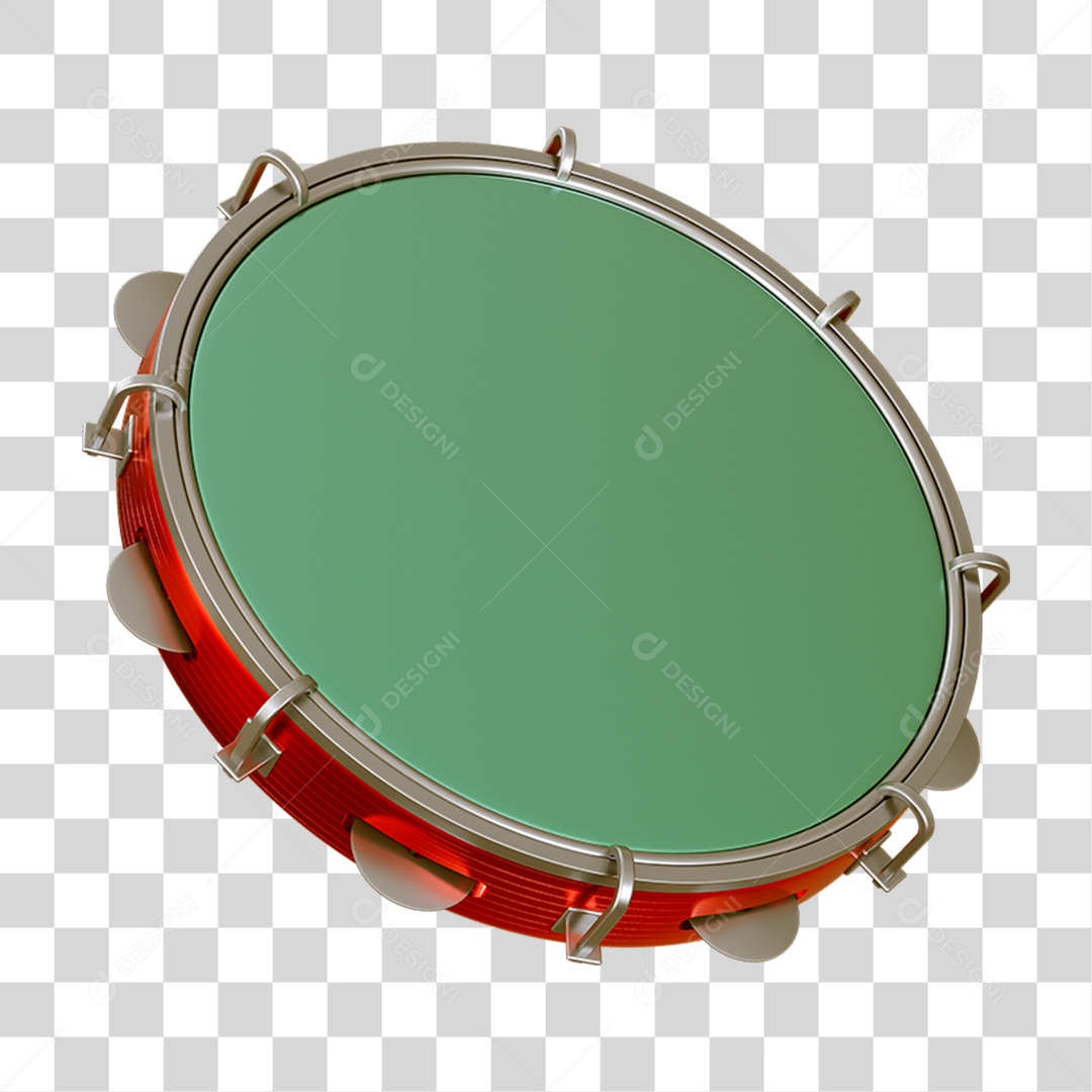 Pandeiro Festas de Carnaval PNG Transparente