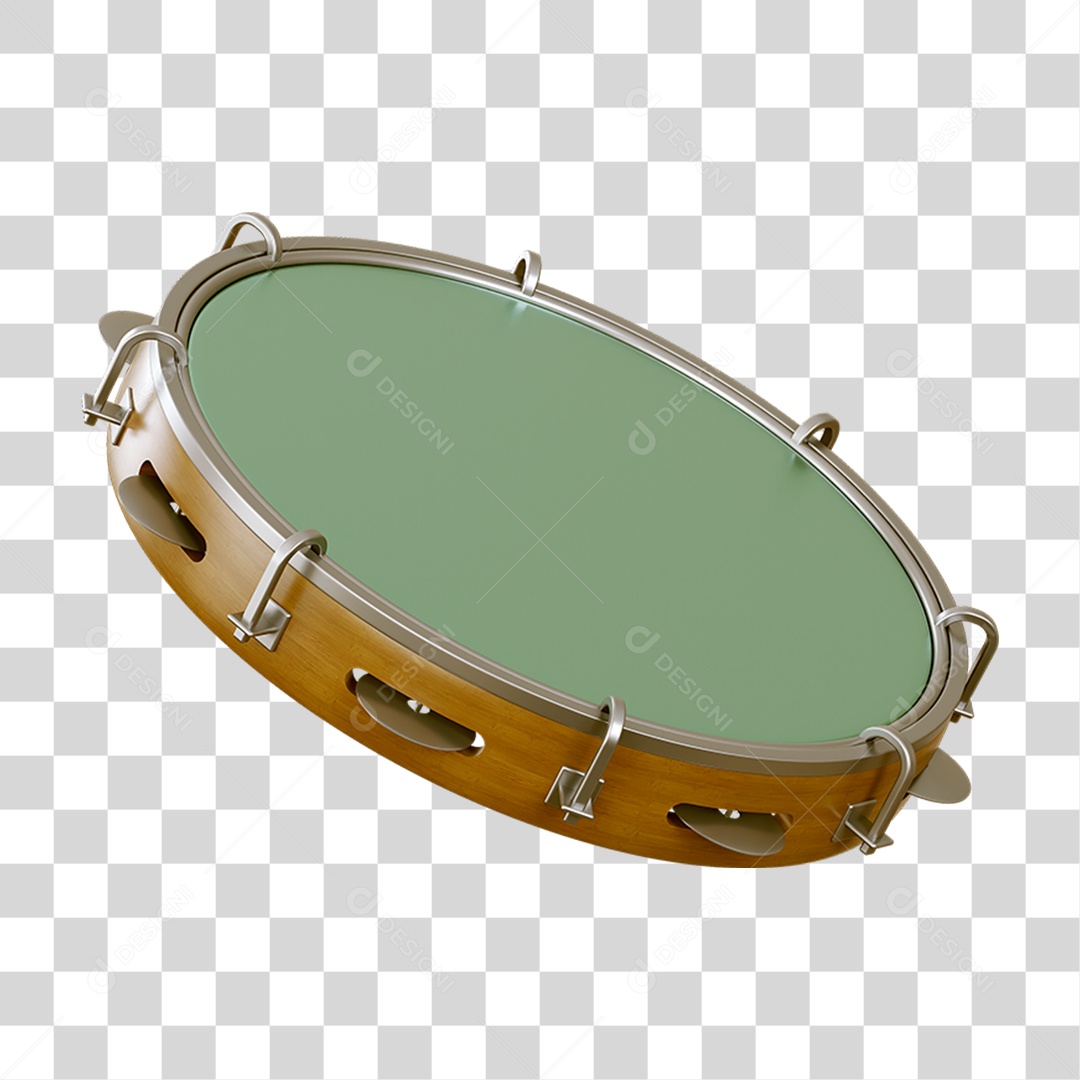 Pandeiro Festas de Carnaval PNG Transparente