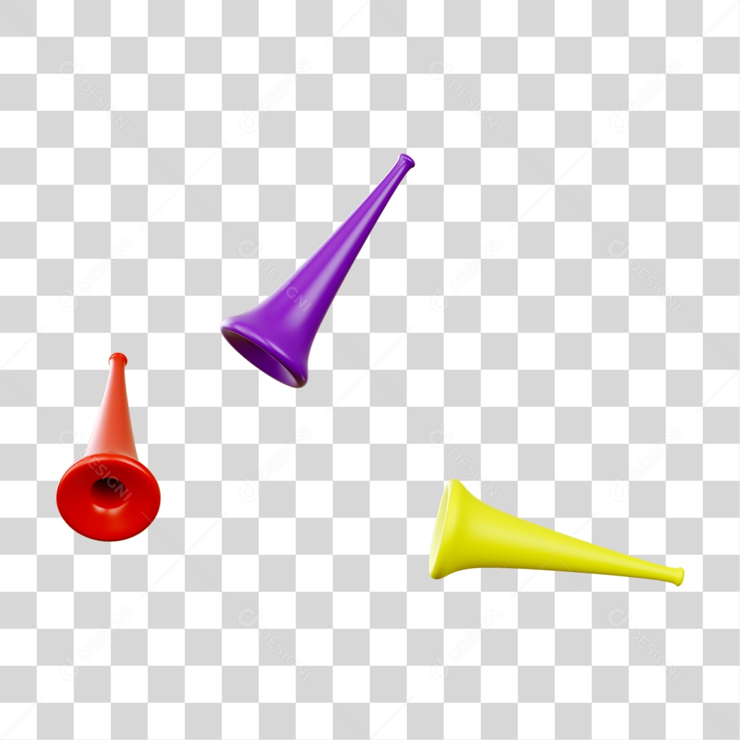 Vuvuzela Metal Carnaval PNG Transparente