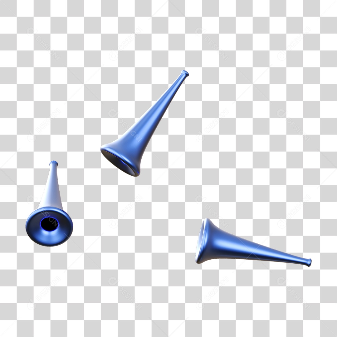 Vuvuzela Metal Carnaval PNG Transparente