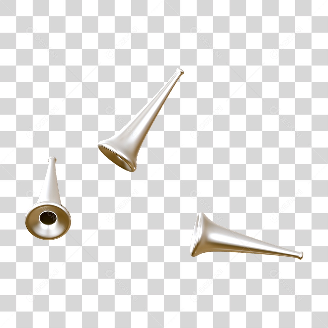 Vuvuzela Metal Carnaval PNG Transparente