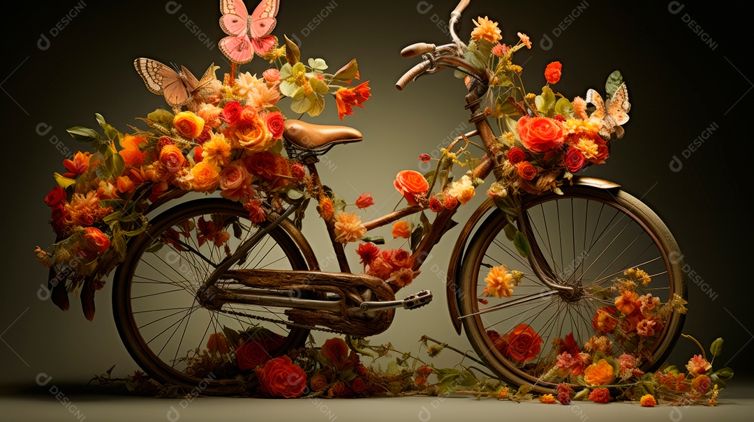 Bicicleta sobre uma rua deserta.