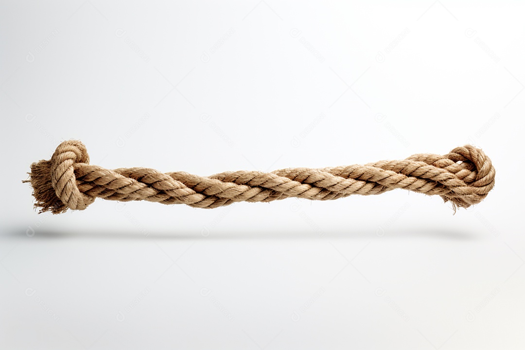 Nó de corda em fundo branco