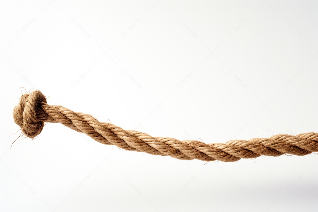 Nó de corda em fundo branco