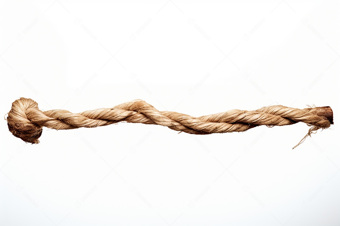 Nó de corda em fundo branco