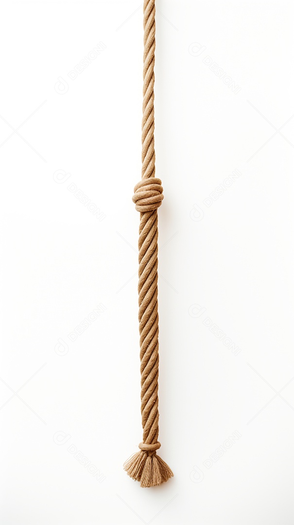 Nó de corda em fundo branco