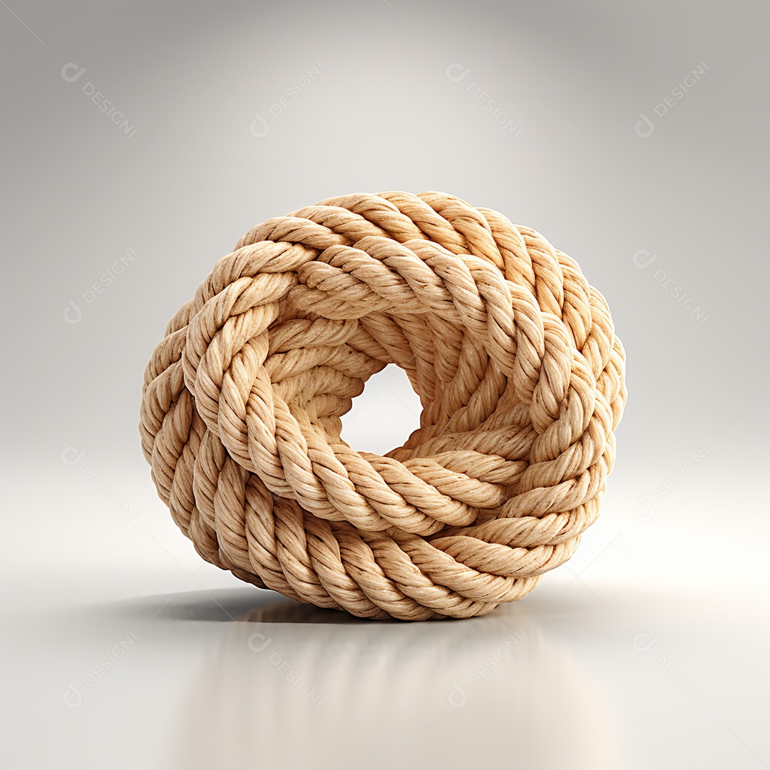 Novelo de corda em fundo branco