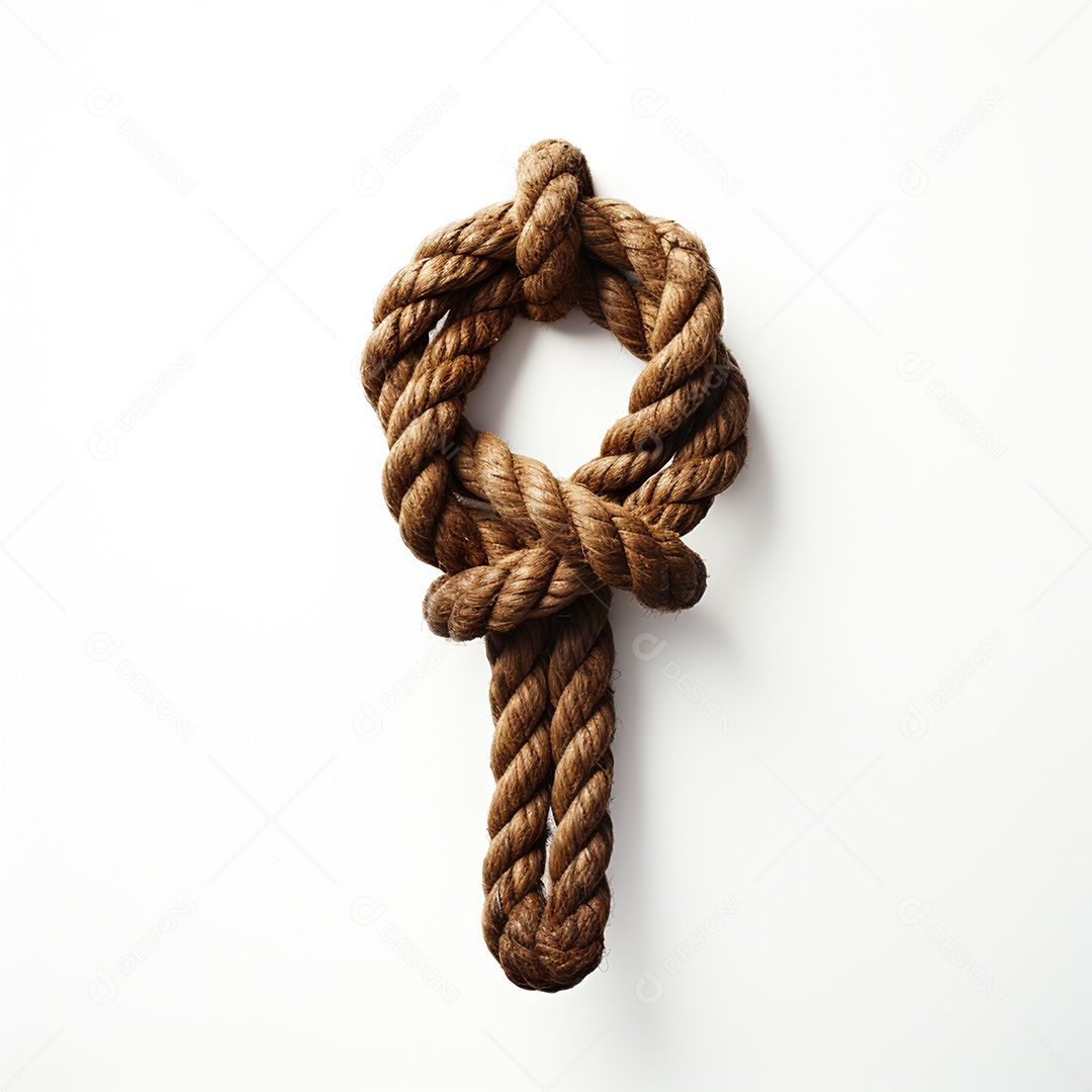 Novelo de corda em fundo branco