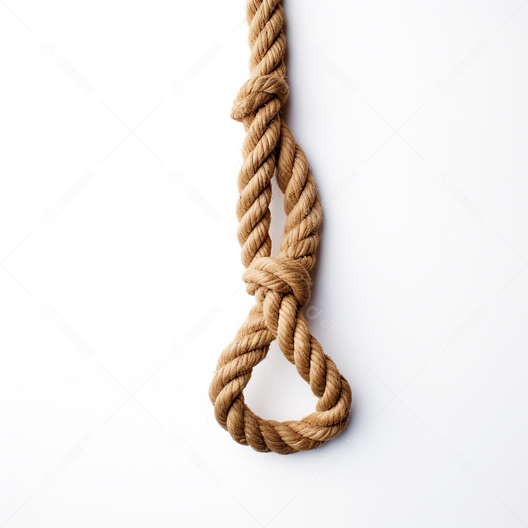 Novelo de corda em fundo branco