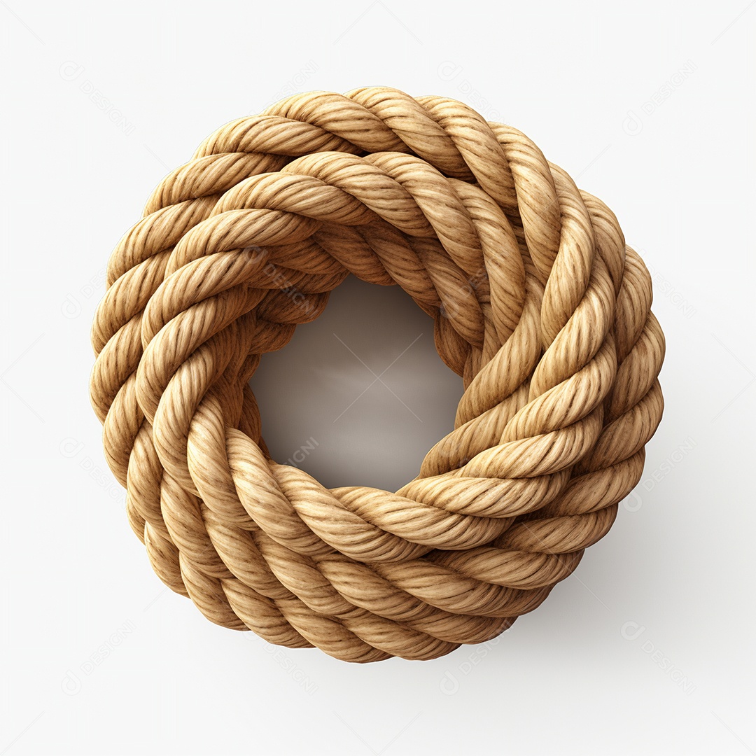 Nó de corda em fundo branco