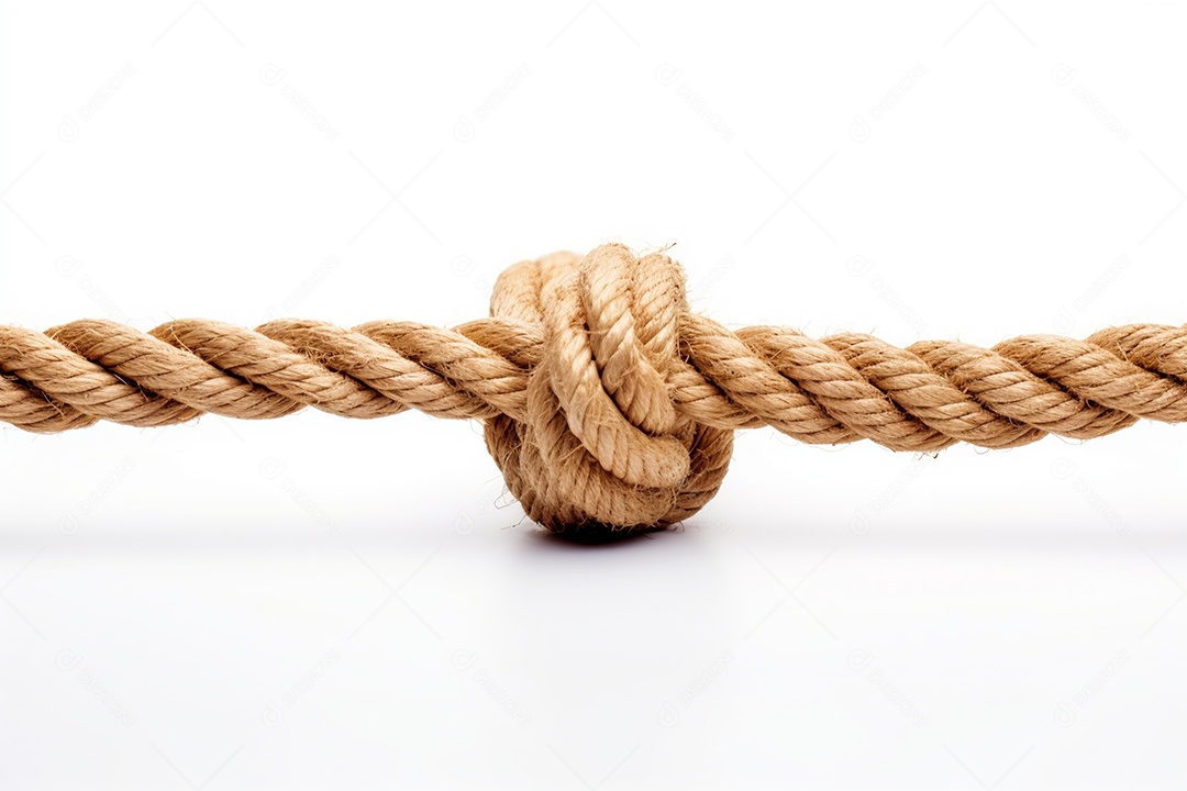 Nó de corda em fundo branco
