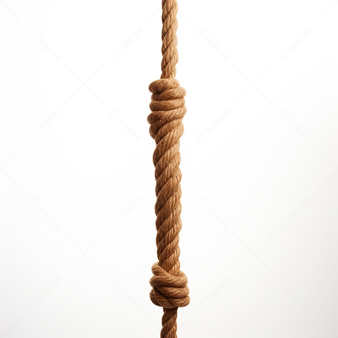 Nó de corda em fundo branco