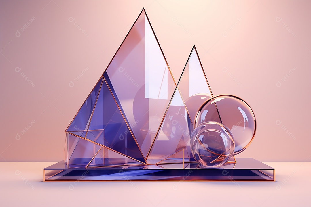 Background forma abstrata de vidro