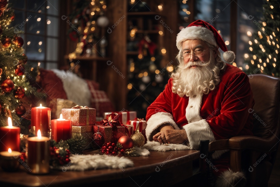 Papai Noel e árvore de natal