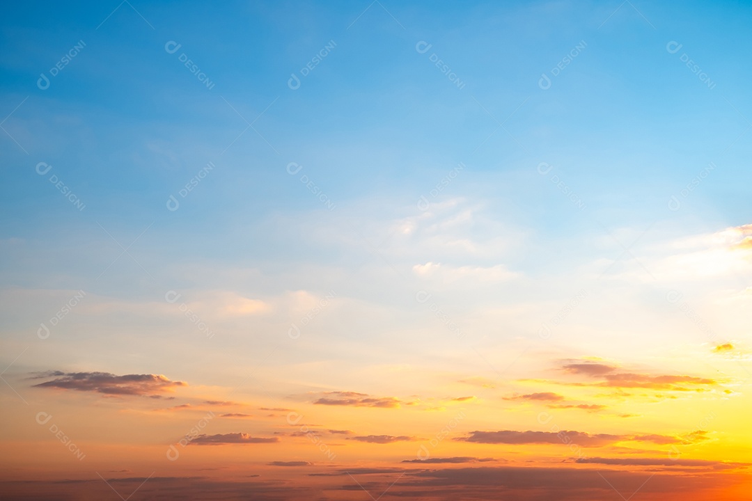 Céu lindo em um entadecer