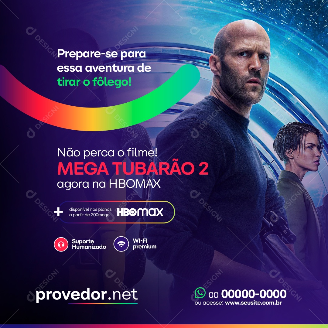 Social Media Prepare-se Para Essa Aventura Filmes Provedor PSD Editável