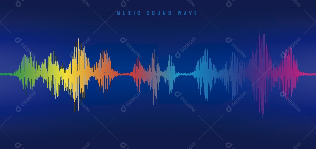 Background de Onda Sonora Ilustração Vetor EPS