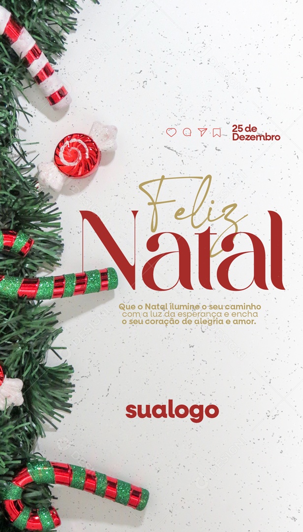 Social Media Story Feliz Natal 25 De Dezembro PSD Editável