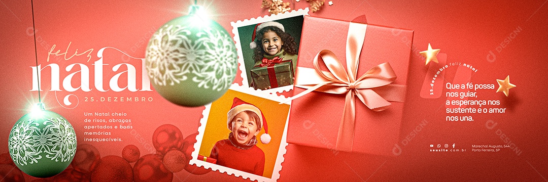 Carrossel Feliz Natal Que a Fé Possar nos Guiar Social Media PSD Editável