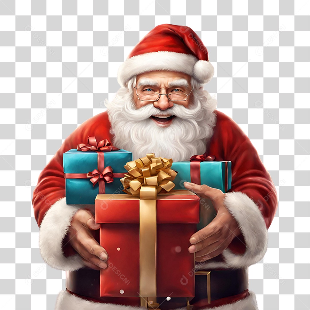 Papai Noel Final de Ano Natal PNG Transparente