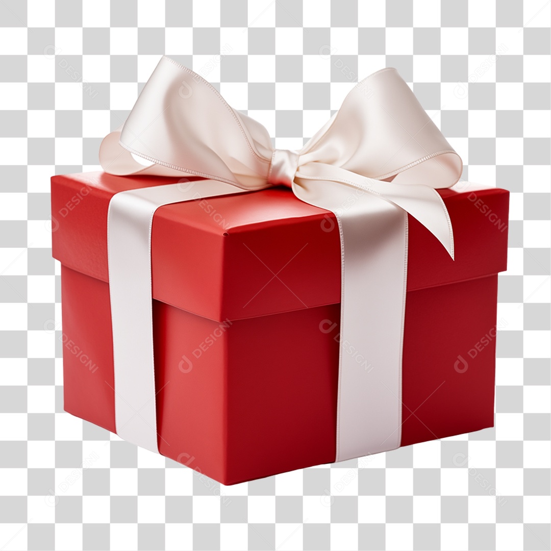 Caixa de Presente com Fita PNG Transparente