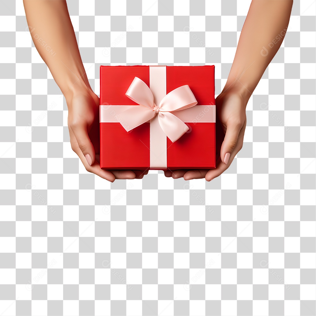 Caixa de Presente com Fita PNG Transparente
