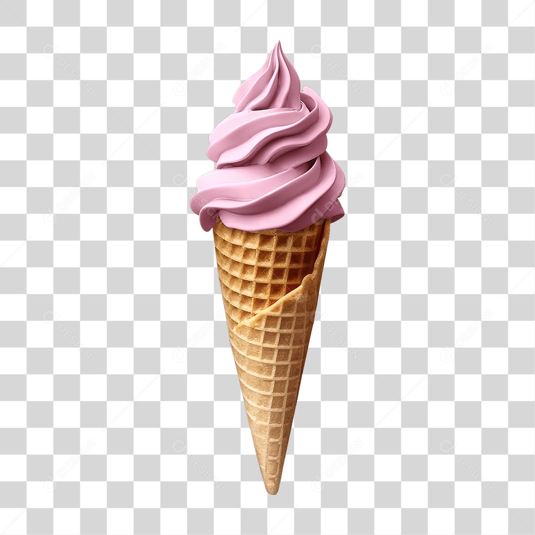 Sorvete de Casquinha PNG Transparente