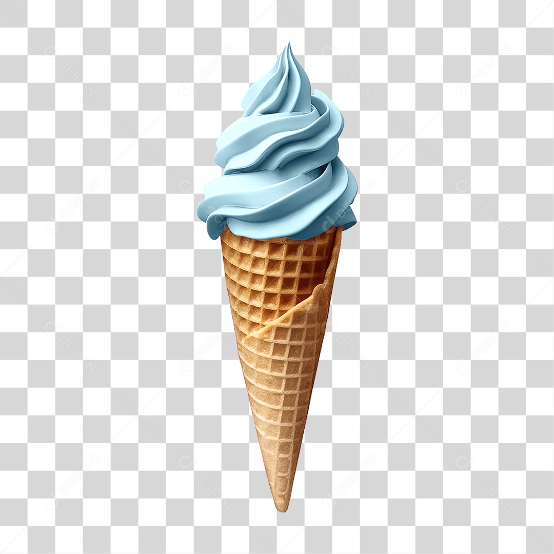 Sorvete de Casquinha PNG Transparente